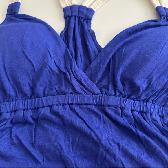 Pink Rose Maxi Dress, Royal Blue, Size Medium - Picture 8 of 10